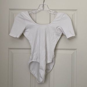 American Apparel body suit with sleeves and scoop back
